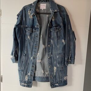 Zara, Distressed Denim Jacket